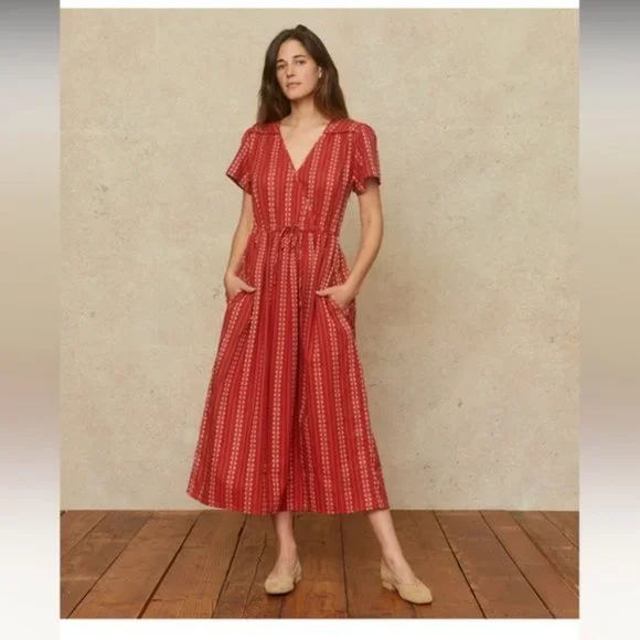 Christy Dawn “Dawn Dress” in Hibiscus Zinnia Stripe - Picture 5 of 10